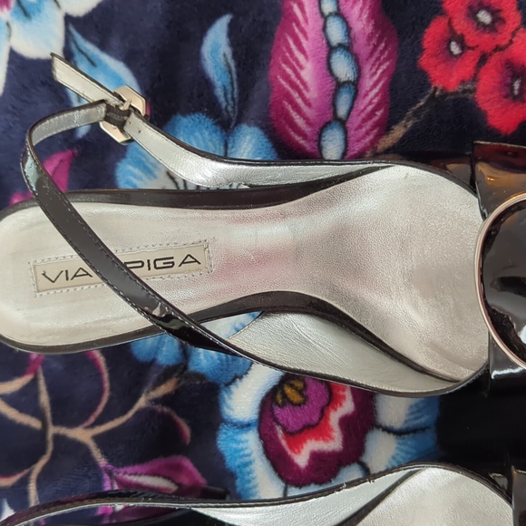 Via Spiga black patent leather slingback heels - Picture 6 of 8
